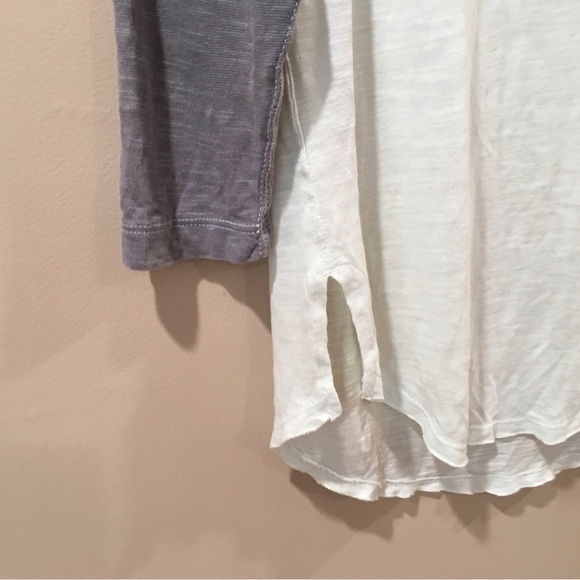 We The Free Spring Bound Crochet Knit Yoke Raglan Sleeve Tee Top XS - Picture 6 of 8